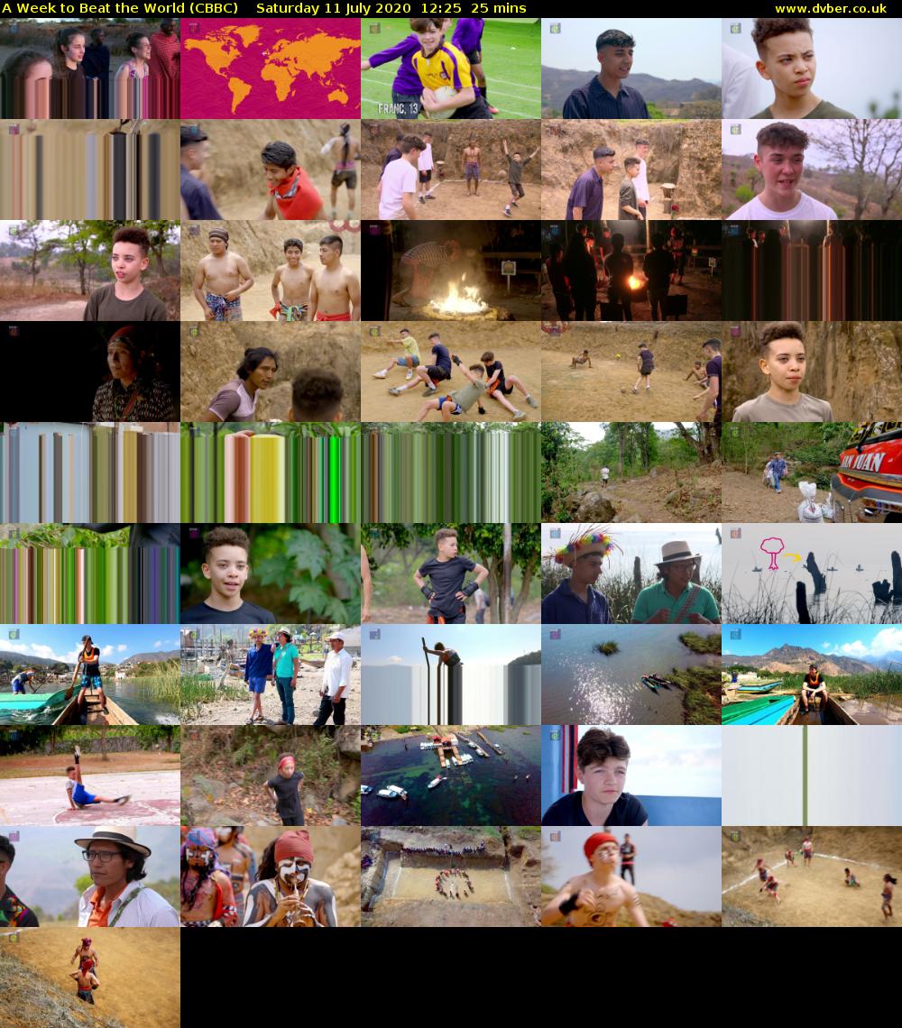 A Week to Beat the World (CBBC) Saturday 11 July 2020 12:25 - 12:50
