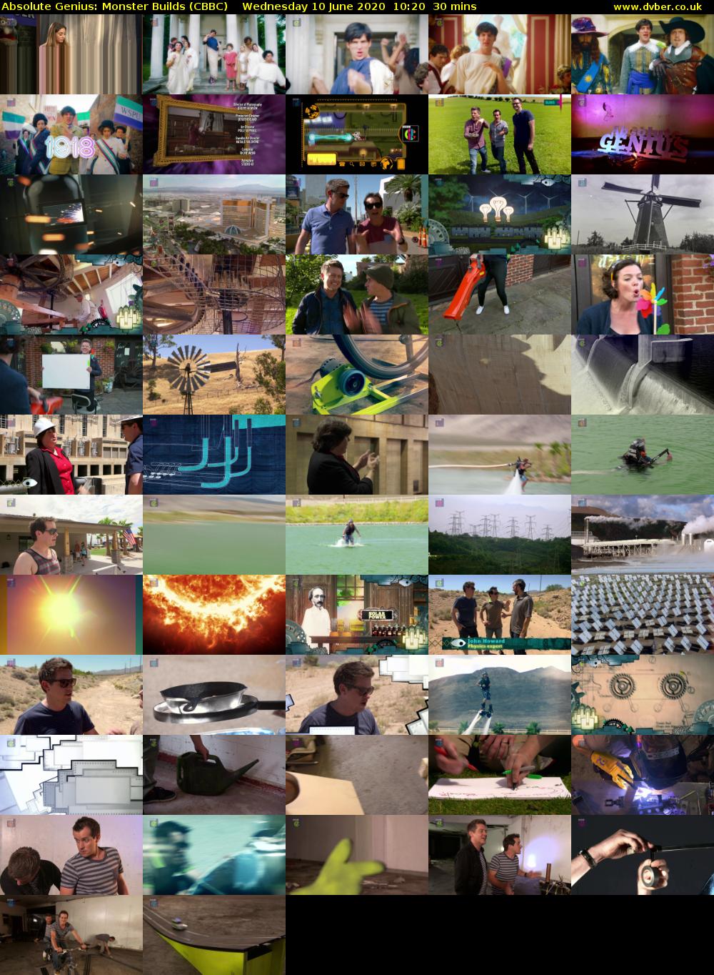 Absolute Genius: Monster Builds (CBBC) Wednesday 10 June 2020 10:20 - 10:50