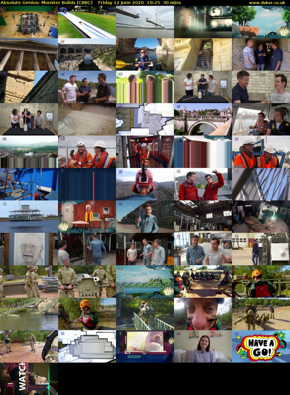 Absolute Genius: Monster Builds (CBBC) Friday 12 June 2020 10:25 - 10:55