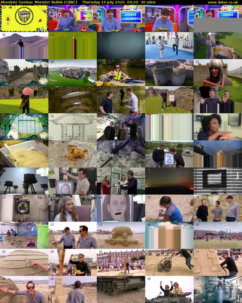Absolute Genius: Monster Builds (CBBC) Thursday 16 July 2020 09:20 - 09:50