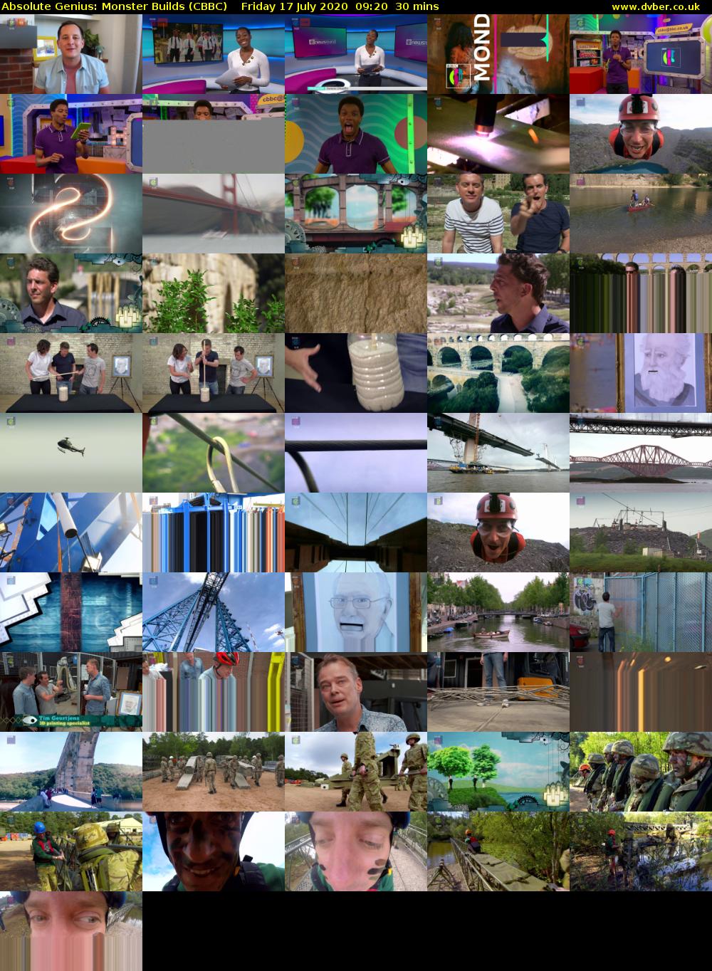 Absolute Genius: Monster Builds (CBBC) Friday 17 July 2020 09:20 - 09:50