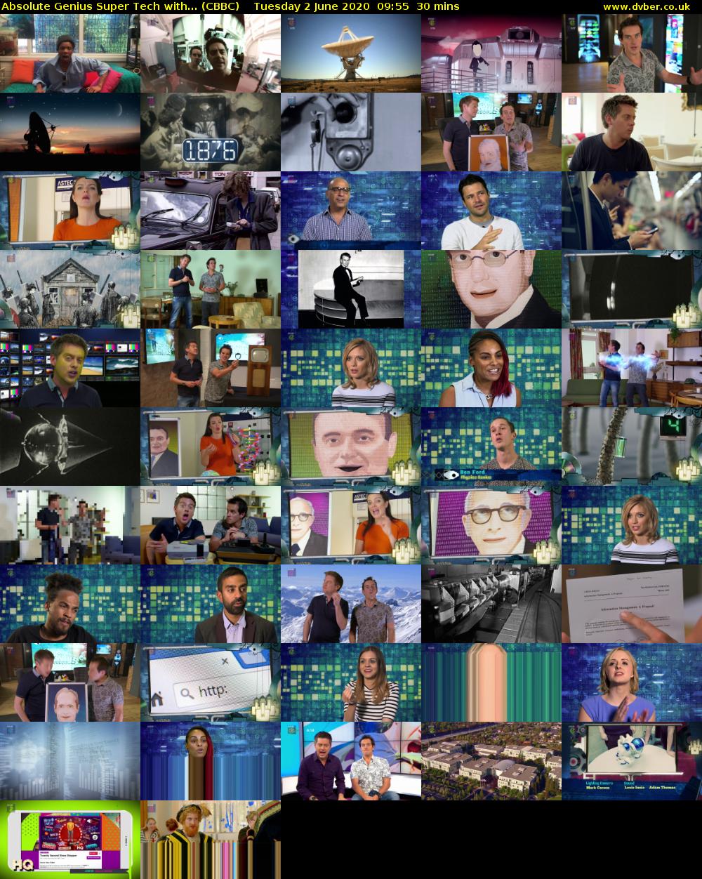 Absolute Genius Super Tech with... (CBBC) Tuesday 2 June 2020 09:55 - 10:25