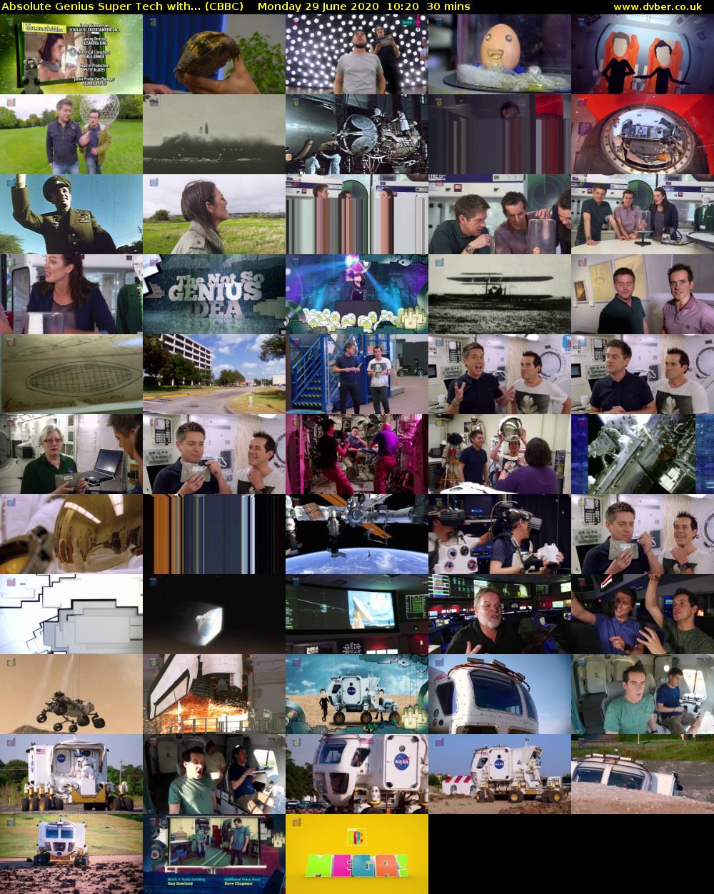 Absolute Genius Super Tech with... (CBBC) Monday 29 June 2020 10:20 - 10:50