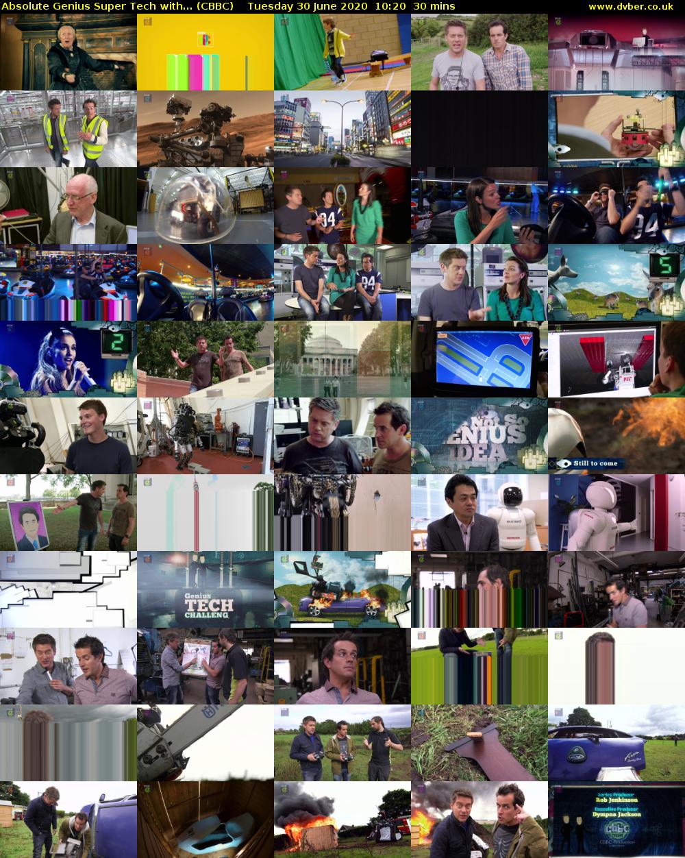 Absolute Genius Super Tech with... (CBBC) Tuesday 30 June 2020 10:20 - 10:50