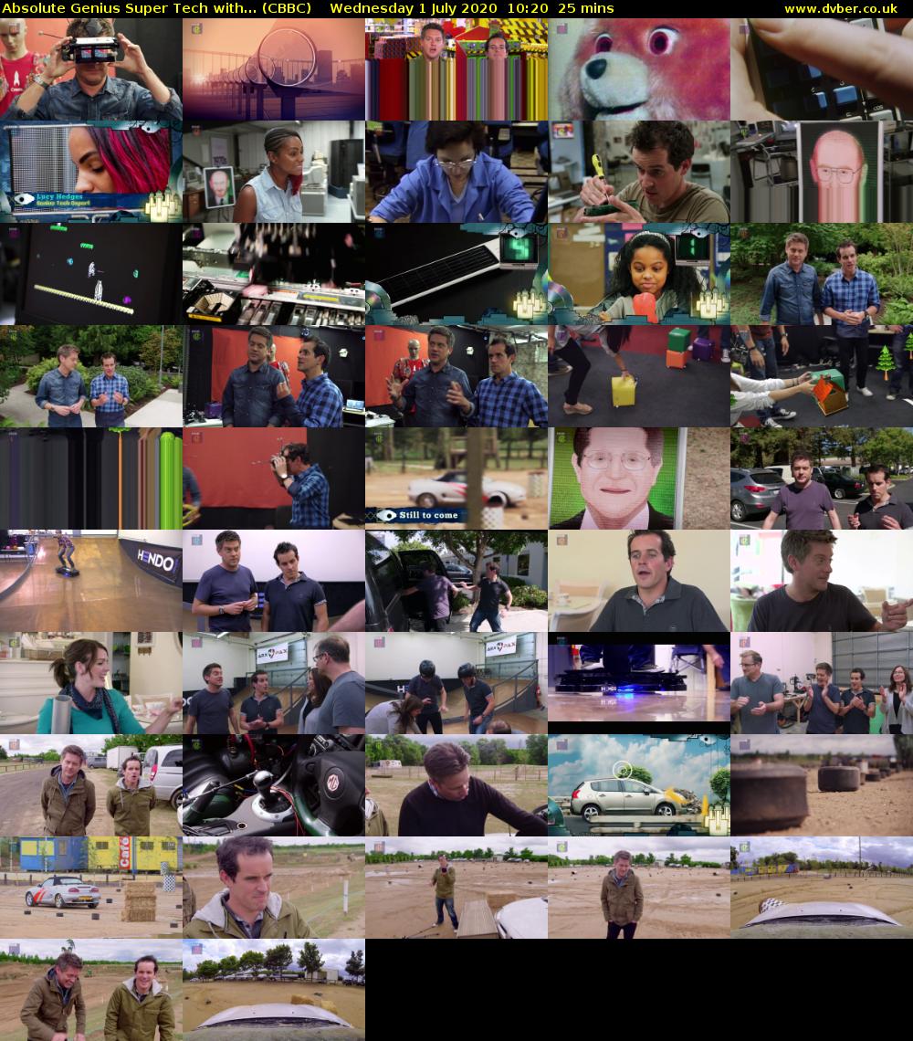 Absolute Genius Super Tech with... (CBBC) Wednesday 1 July 2020 10:20 - 10:45