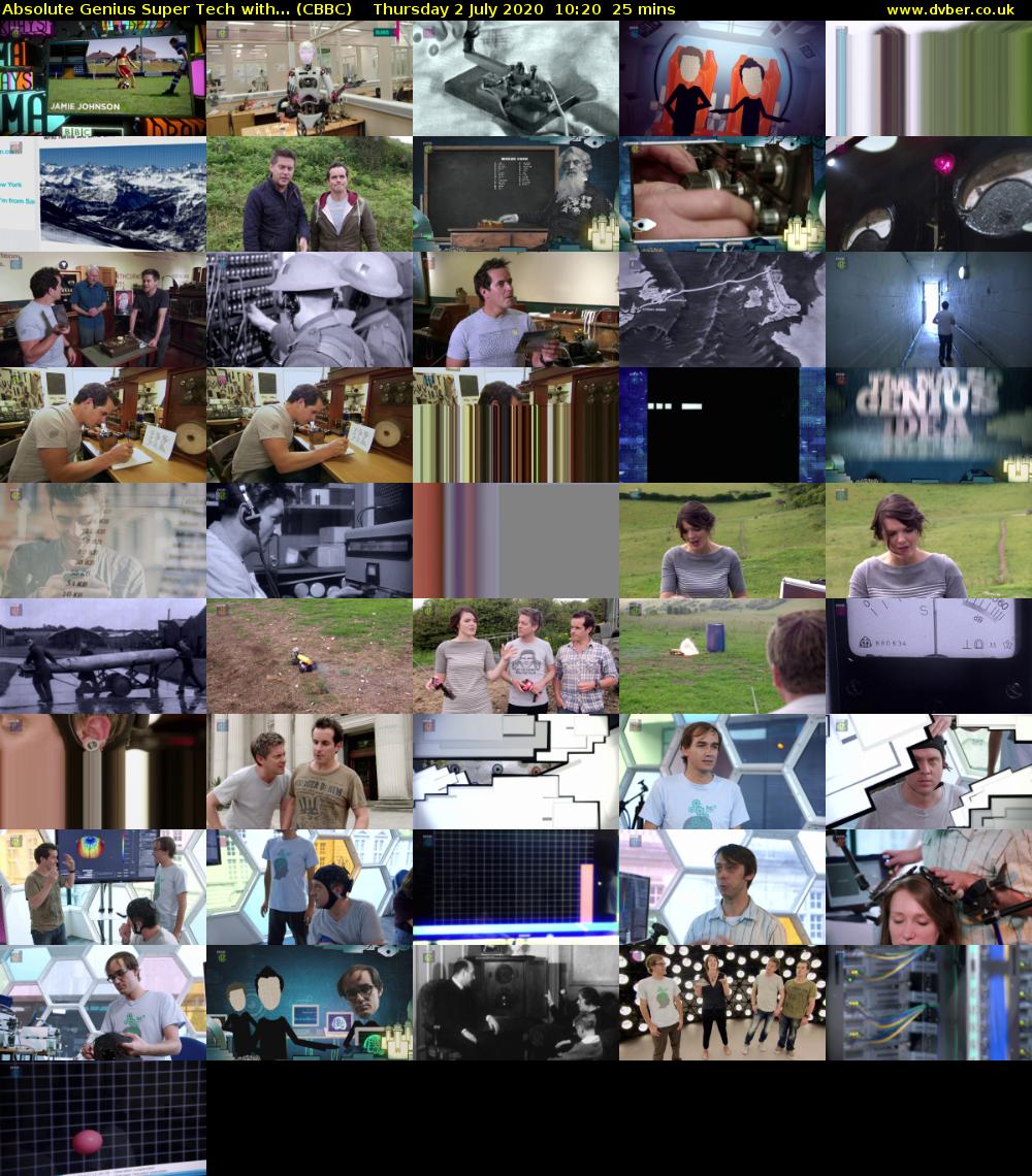 Absolute Genius Super Tech with... (CBBC) Thursday 2 July 2020 10:20 - 10:45