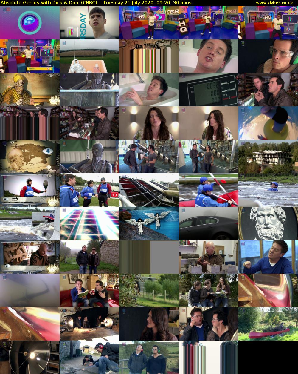 Absolute Genius with Dick & Dom (CBBC) Tuesday 21 July 2020 09:20 - 09:50