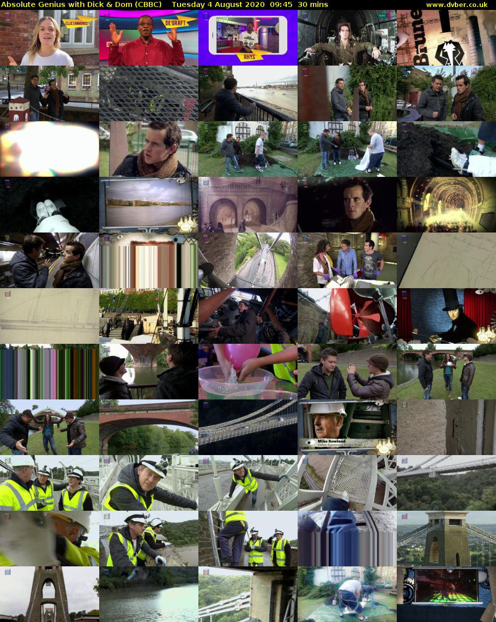Absolute Genius with Dick & Dom (CBBC) Tuesday 4 August 2020 09:45 - 10:15