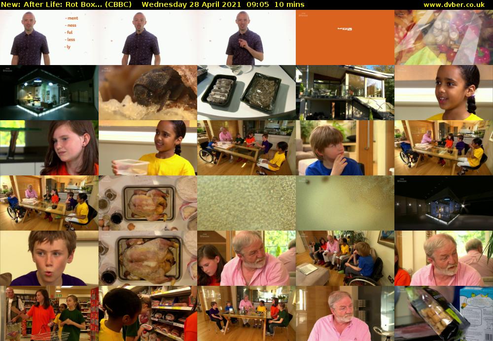 After Life: Rot Box... (CBBC) Wednesday 28 April 2021 09:05 - 09:15