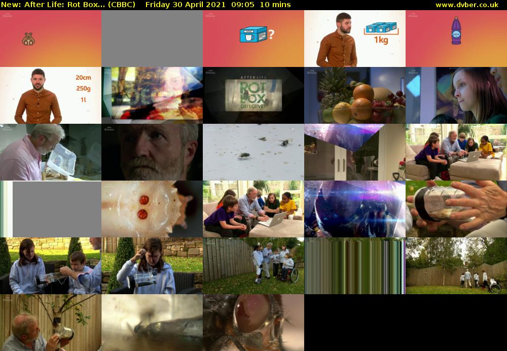 After Life: Rot Box... (CBBC) Friday 30 April 2021 09:05 - 09:15