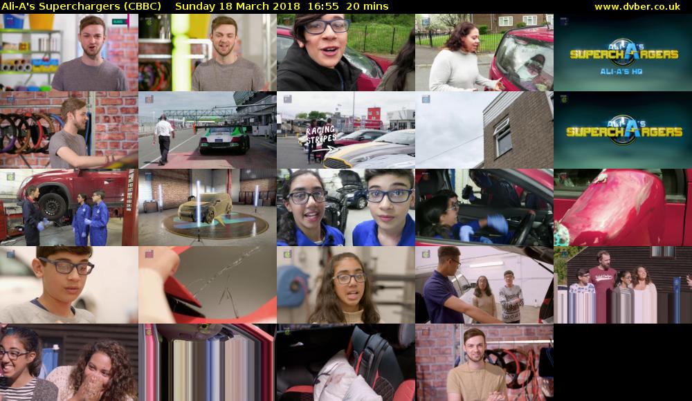 Ali-A's Superchargers (CBBC) Sunday 18 March 2018 16:55 - 17:15