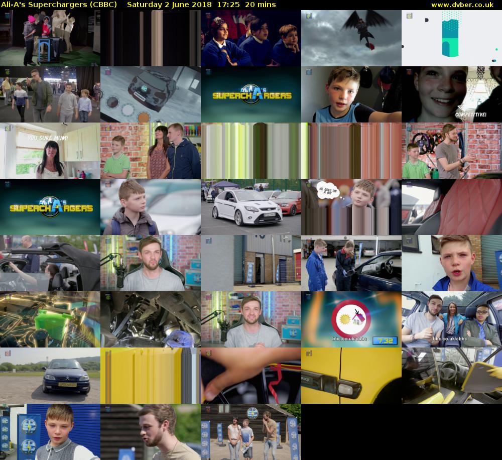 Ali-A's Superchargers (CBBC) Saturday 2 June 2018 17:25 - 17:45