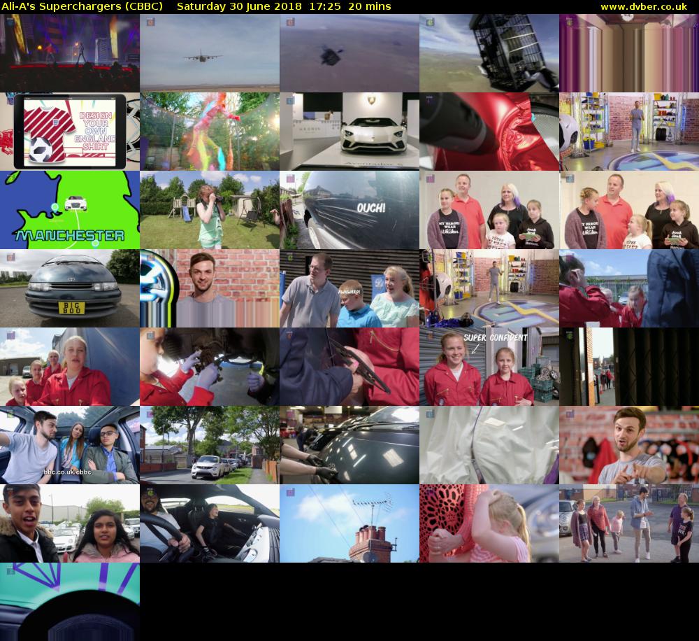 Ali-A's Superchargers (CBBC) Saturday 30 June 2018 17:25 - 17:45