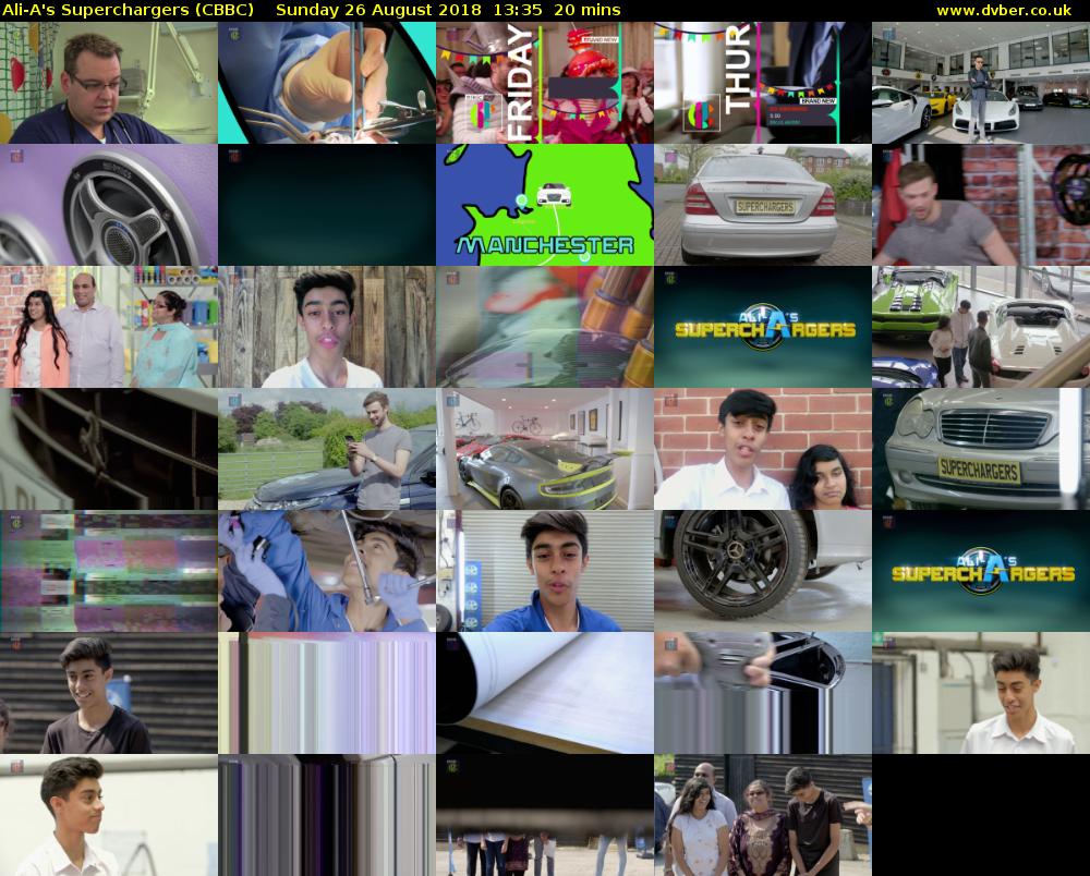 Ali-A's Superchargers (CBBC) Sunday 26 August 2018 13:35 - 13:55