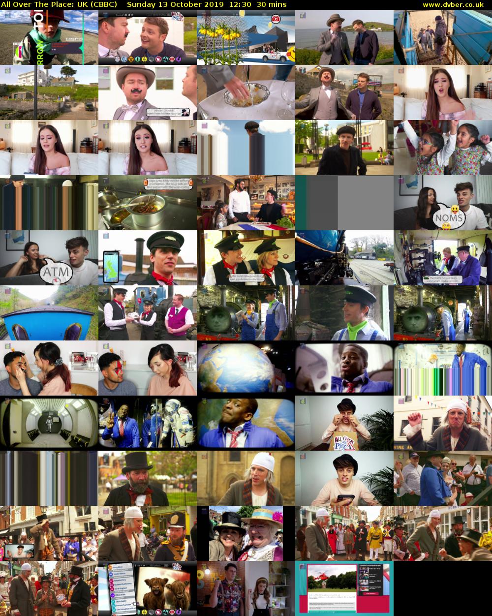 All Over The Place: UK (CBBC) Sunday 13 October 2019 12:30 - 13:00
