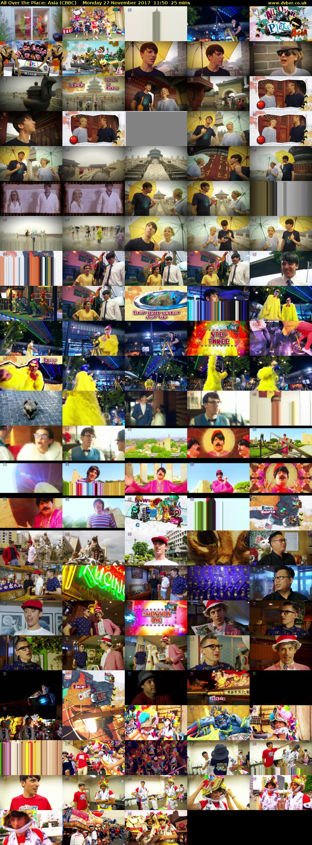All Over the Place: Asia (CBBC) Monday 27 November 2017 11:50 - 12:15