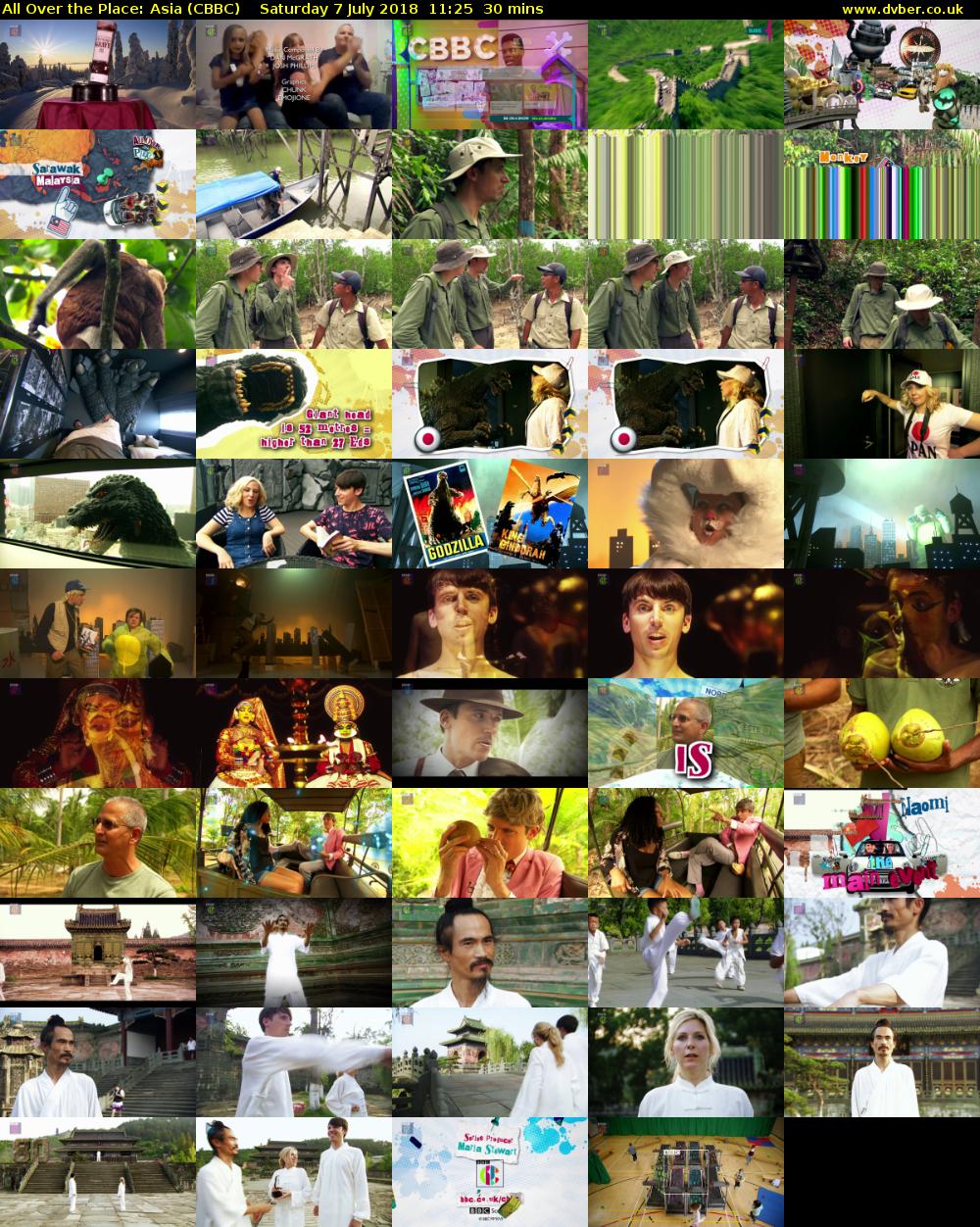 All Over the Place: Asia (CBBC) Saturday 7 July 2018 11:25 - 11:55
