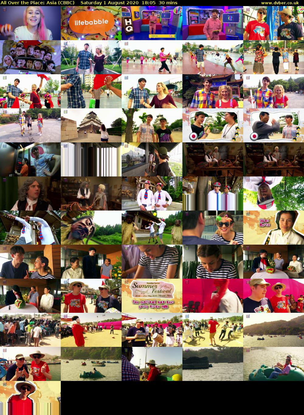 All Over the Place: Asia (CBBC) Saturday 1 August 2020 18:05 - 18:35