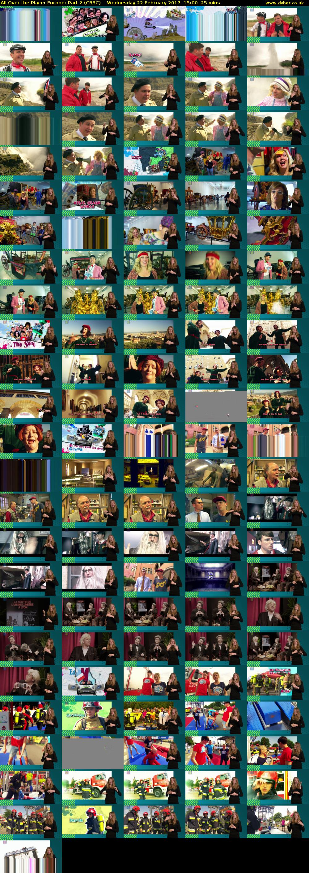 All Over the Place: Europe: Part 2 (CBBC) Wednesday 22 February 2017 15:00 - 15:25