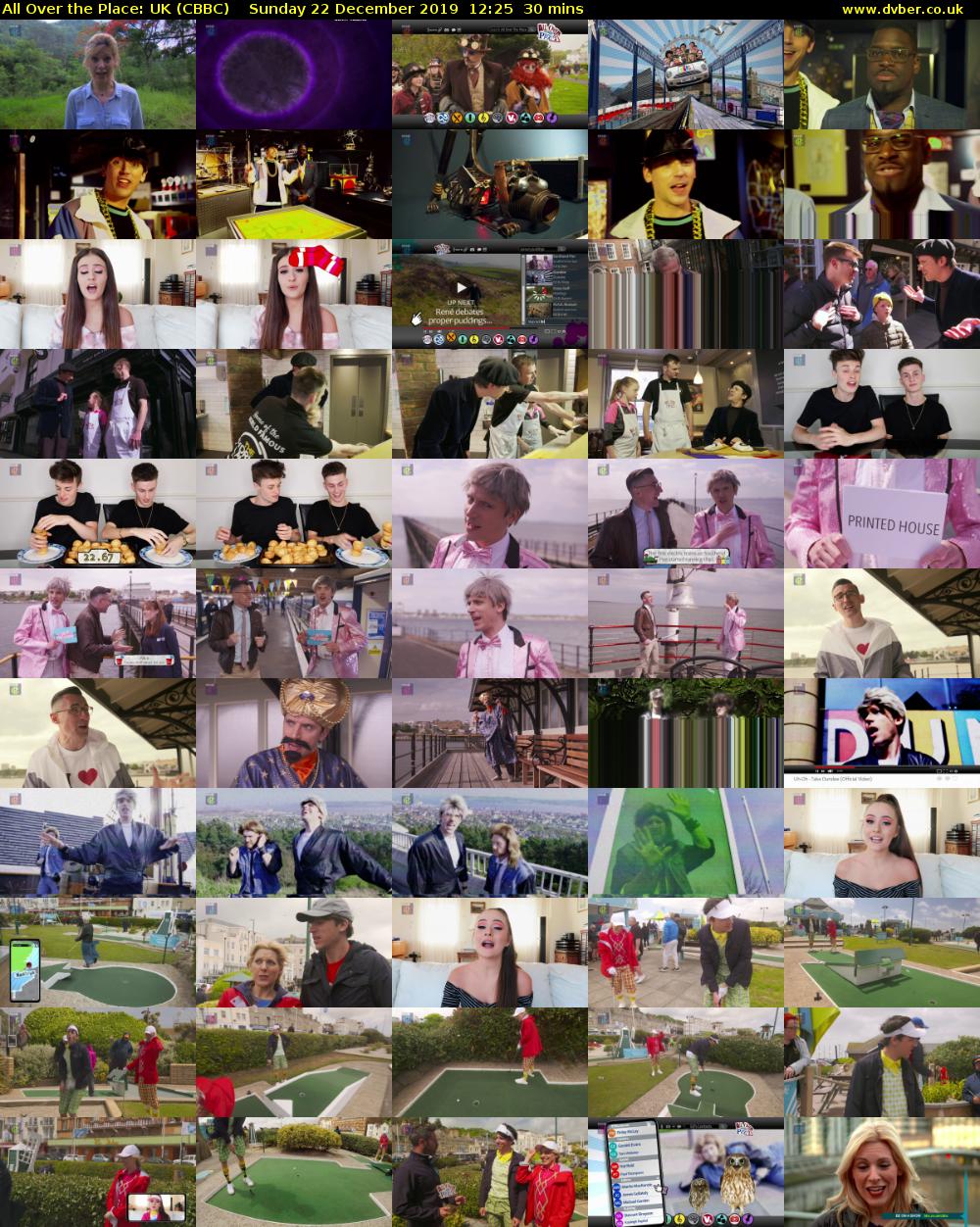 All Over the Place: UK (CBBC) Sunday 22 December 2019 12:25 - 12:55