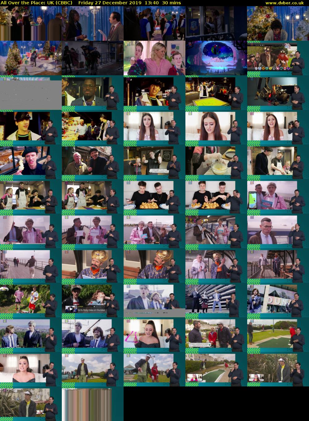 All Over the Place: UK (CBBC) Friday 27 December 2019 13:40 - 14:10