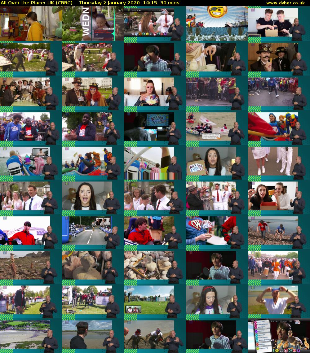 All Over the Place: UK (CBBC) Thursday 2 January 2020 14:15 - 14:45