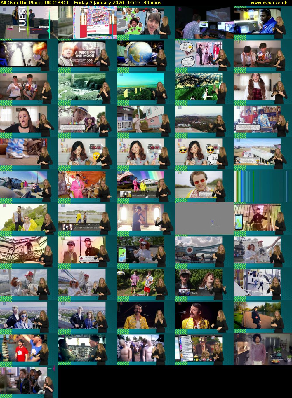 All Over the Place: UK (CBBC) Friday 3 January 2020 14:15 - 14:45