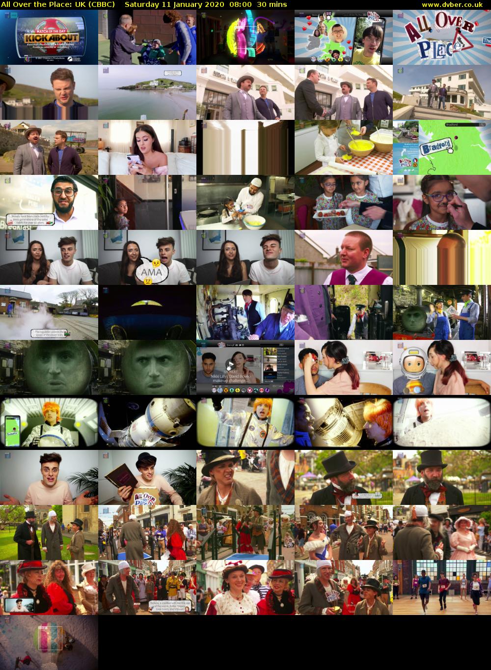 All Over the Place: UK (CBBC) Saturday 11 January 2020 08:00 - 08:30
