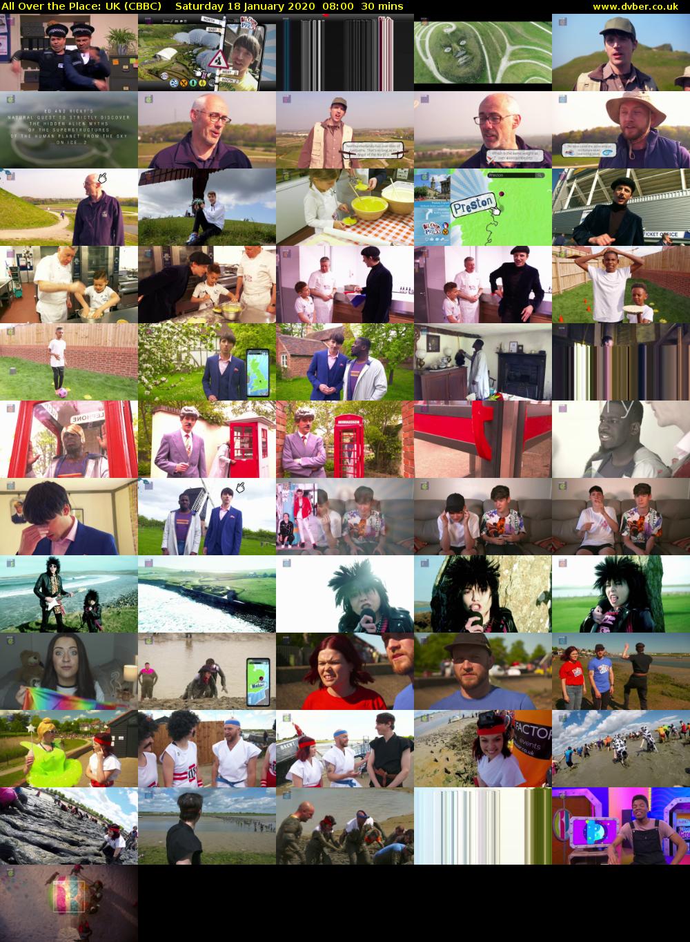 All Over the Place: UK (CBBC) Saturday 18 January 2020 08:00 - 08:30