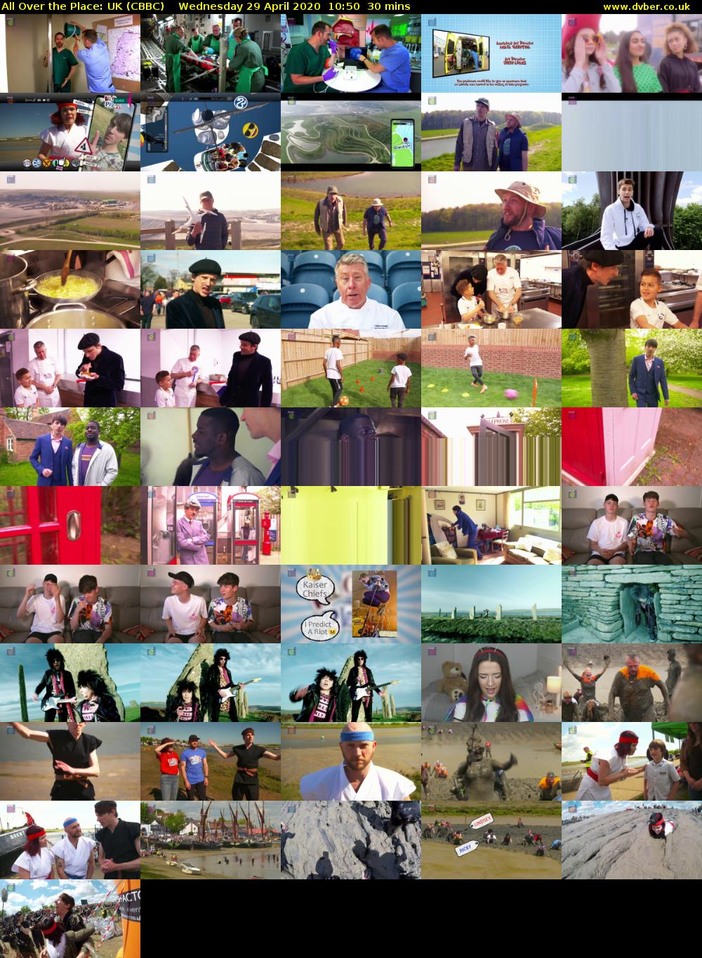 All Over the Place: UK (CBBC) Wednesday 29 April 2020 10:50 - 11:20