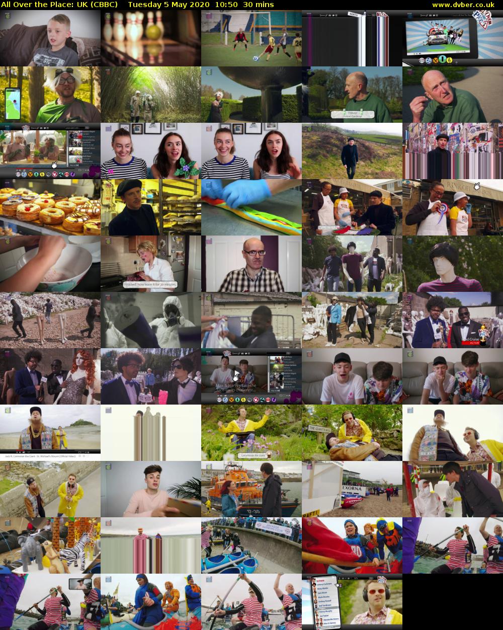All Over the Place: UK (CBBC) Tuesday 5 May 2020 10:50 - 11:20