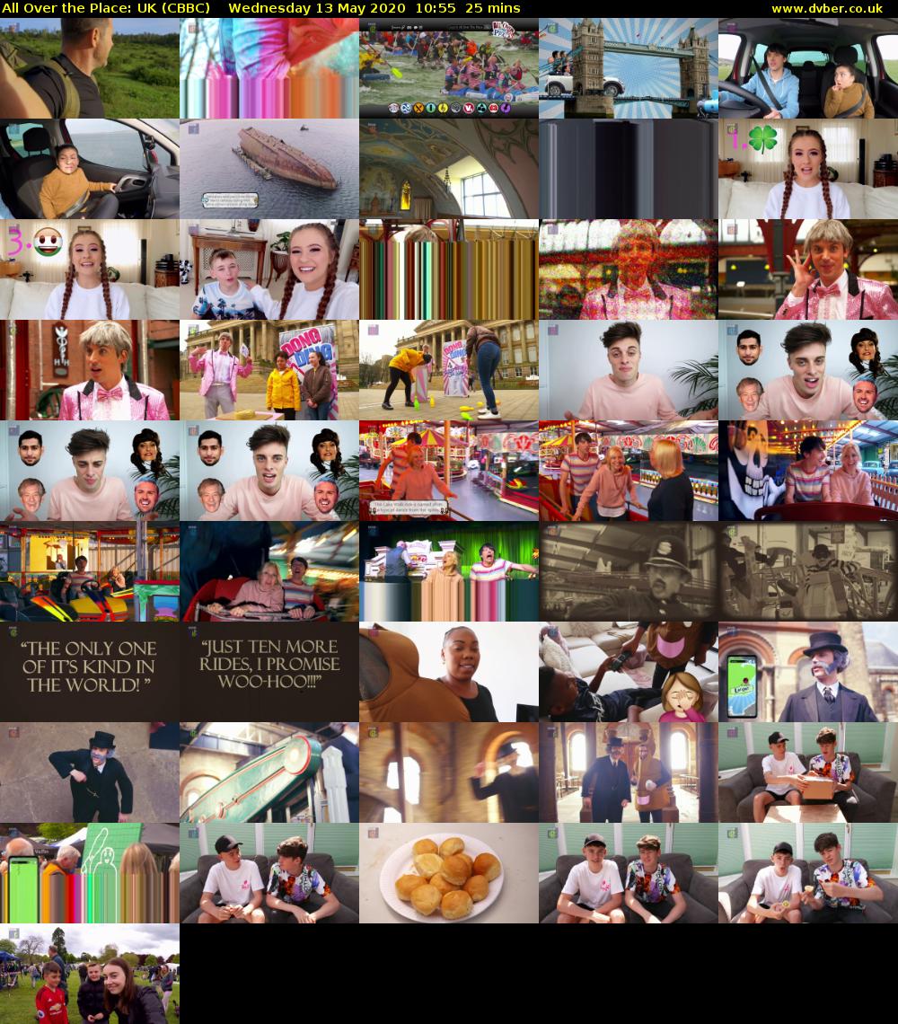 All Over the Place: UK (CBBC) Wednesday 13 May 2020 10:55 - 11:20