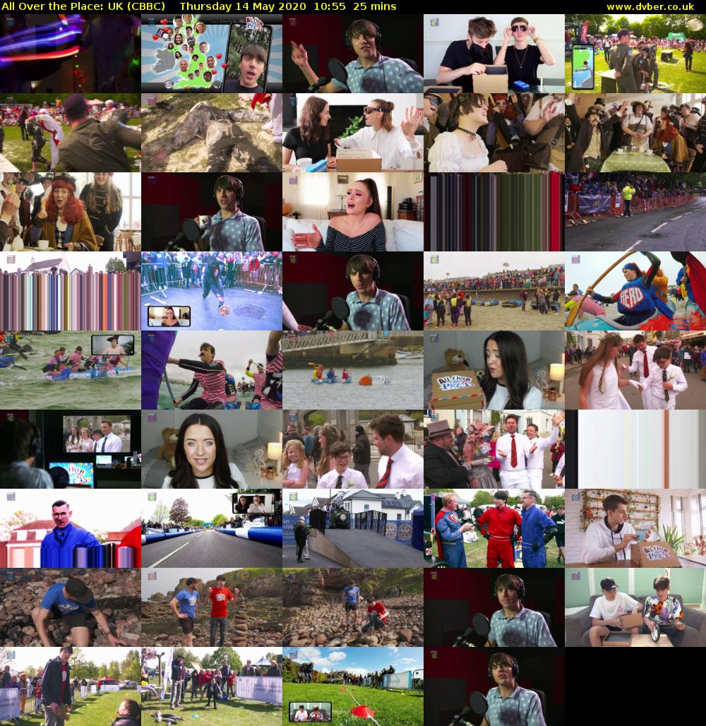 All Over the Place: UK (CBBC) Thursday 14 May 2020 10:55 - 11:20