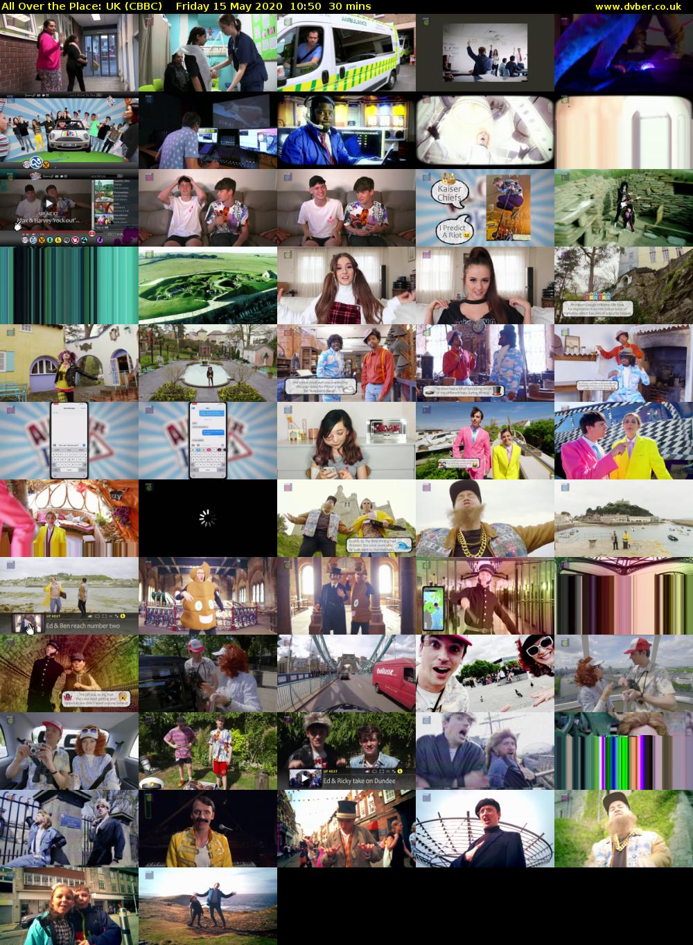 All Over the Place: UK (CBBC) Friday 15 May 2020 10:50 - 11:20