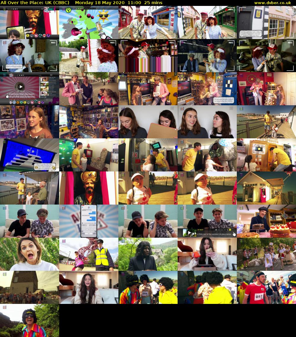 All Over the Place: UK (CBBC) Monday 18 May 2020 11:00 - 11:25