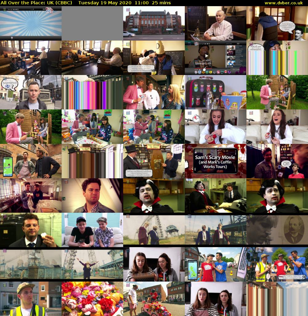 All Over the Place: UK (CBBC) Tuesday 19 May 2020 11:00 - 11:25
