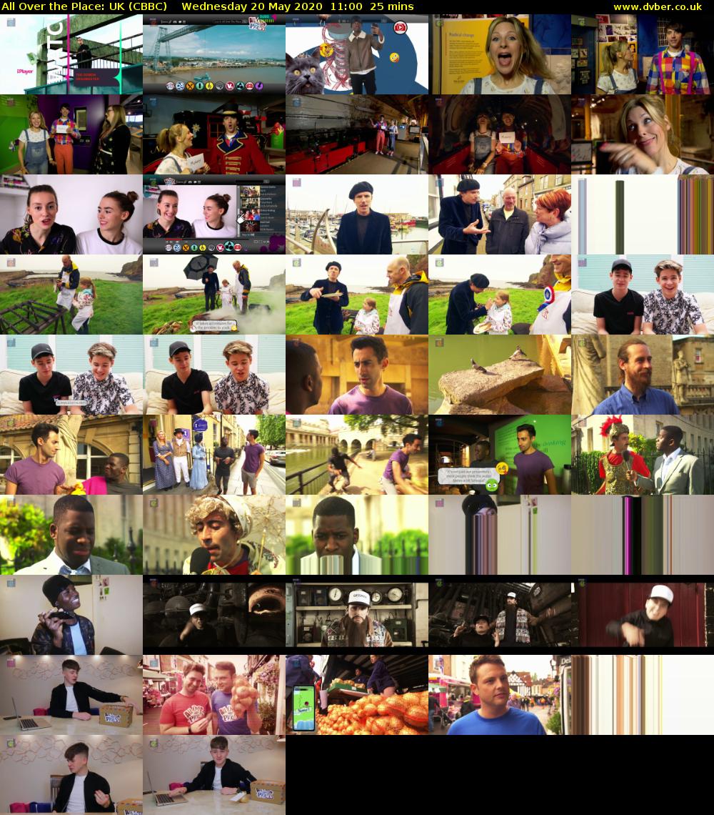All Over the Place: UK (CBBC) Wednesday 20 May 2020 11:00 - 11:25