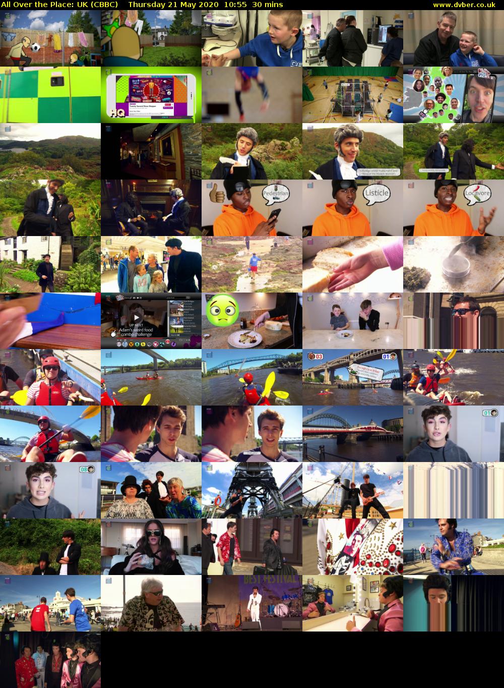 All Over the Place: UK (CBBC) Thursday 21 May 2020 10:55 - 11:25