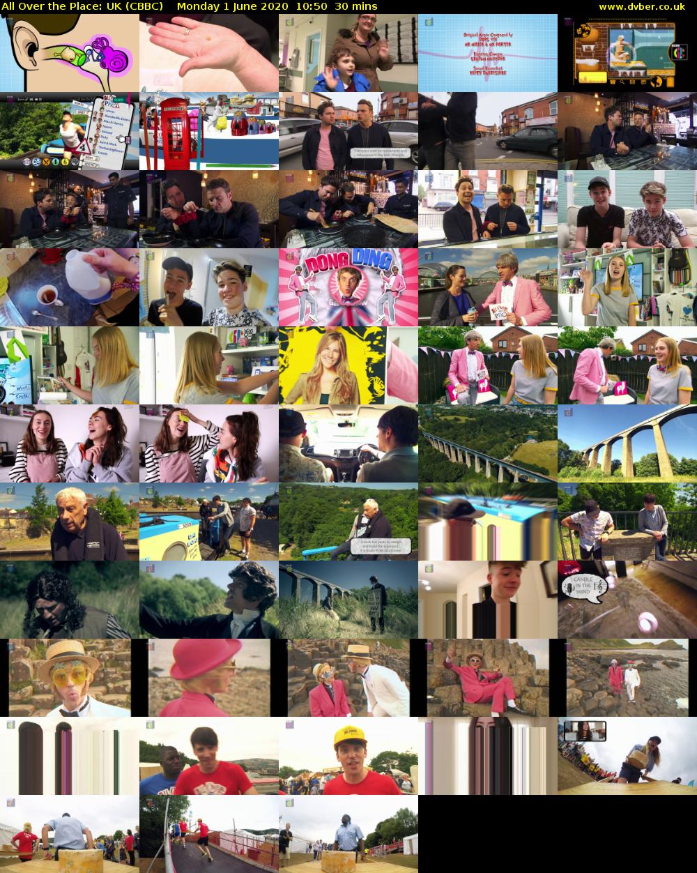All Over the Place: UK (CBBC) Monday 1 June 2020 10:50 - 11:20