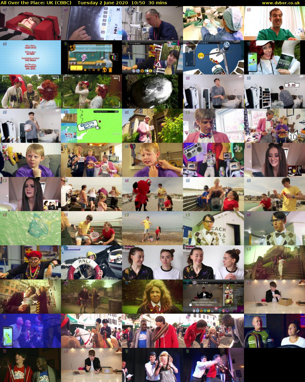 All Over the Place: UK (CBBC) Tuesday 2 June 2020 10:50 - 11:20