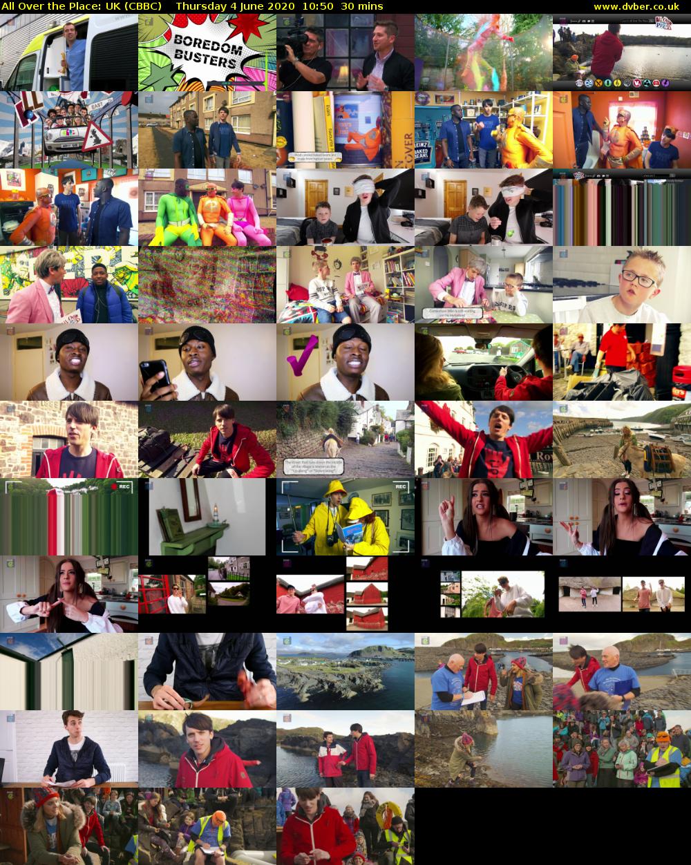 All Over the Place: UK (CBBC) Thursday 4 June 2020 10:50 - 11:20