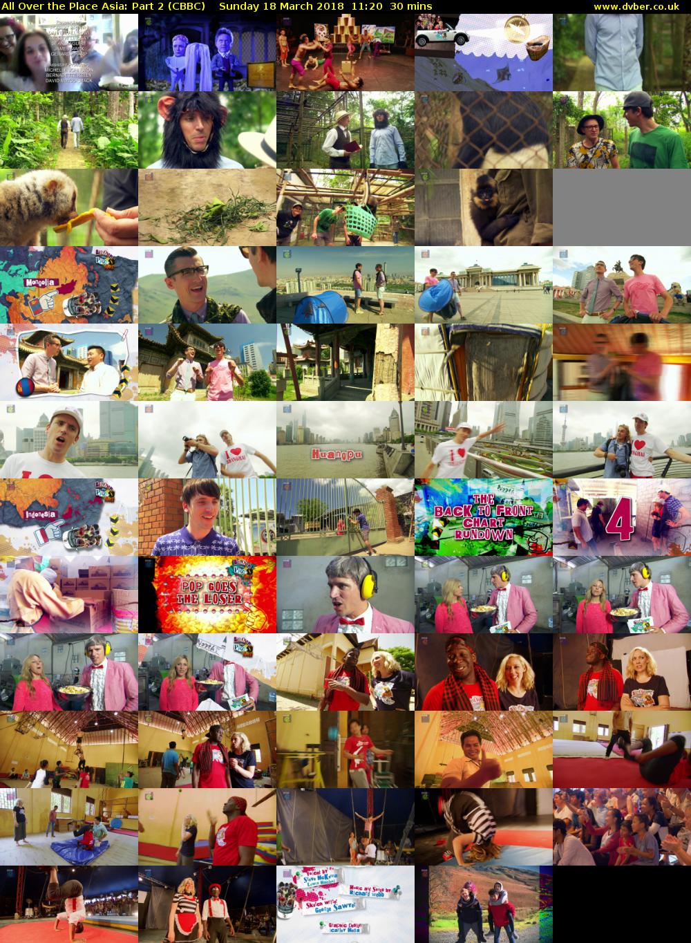All Over the Place Asia: Part 2 (CBBC) Sunday 18 March 2018 11:20 - 11:50