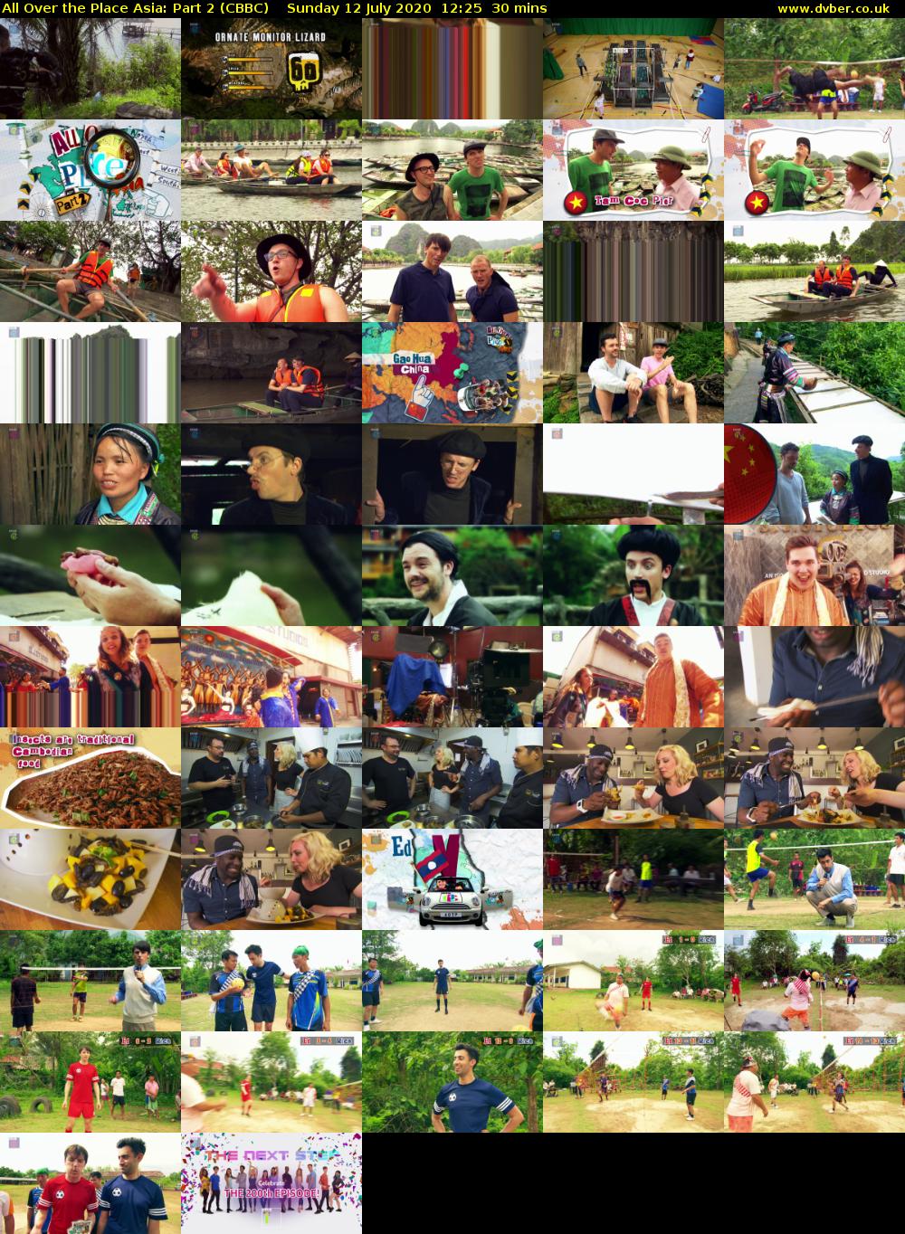 All Over the Place Asia: Part 2 (CBBC) Sunday 12 July 2020 12:25 - 12:55