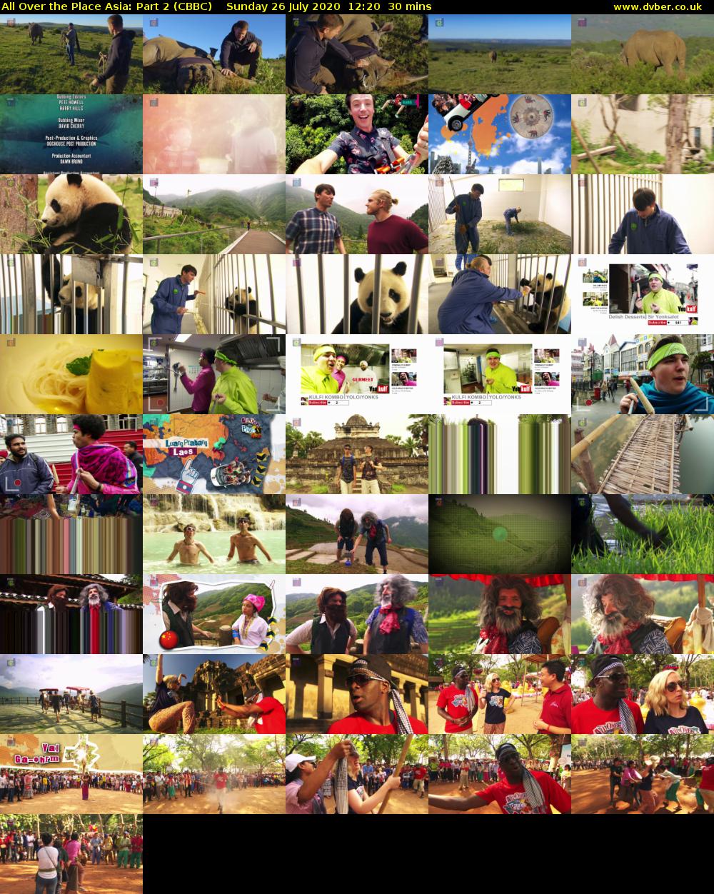 All Over the Place Asia: Part 2 (CBBC) Sunday 26 July 2020 12:20 - 12:50