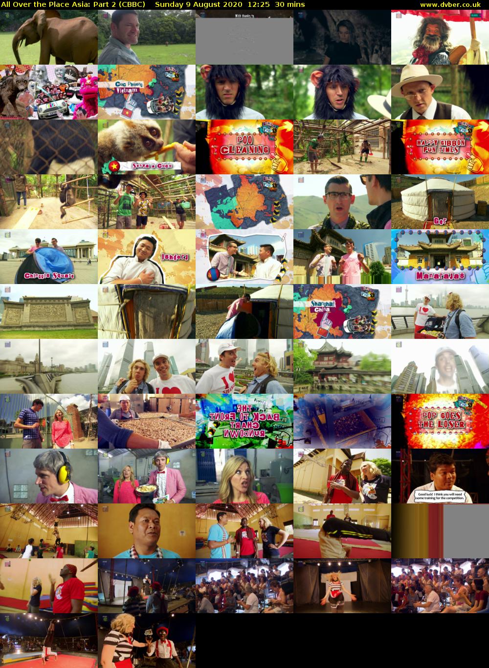 All Over the Place Asia: Part 2 (CBBC) Sunday 9 August 2020 12:25 - 12:55