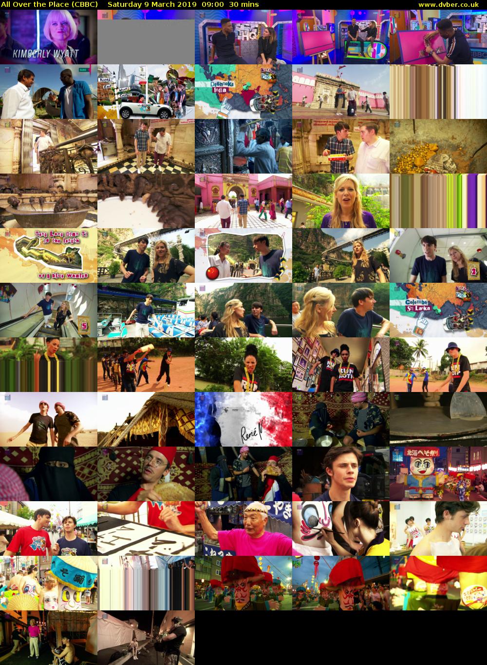 All Over the Place (CBBC) Saturday 9 March 2019 09:00 - 09:30