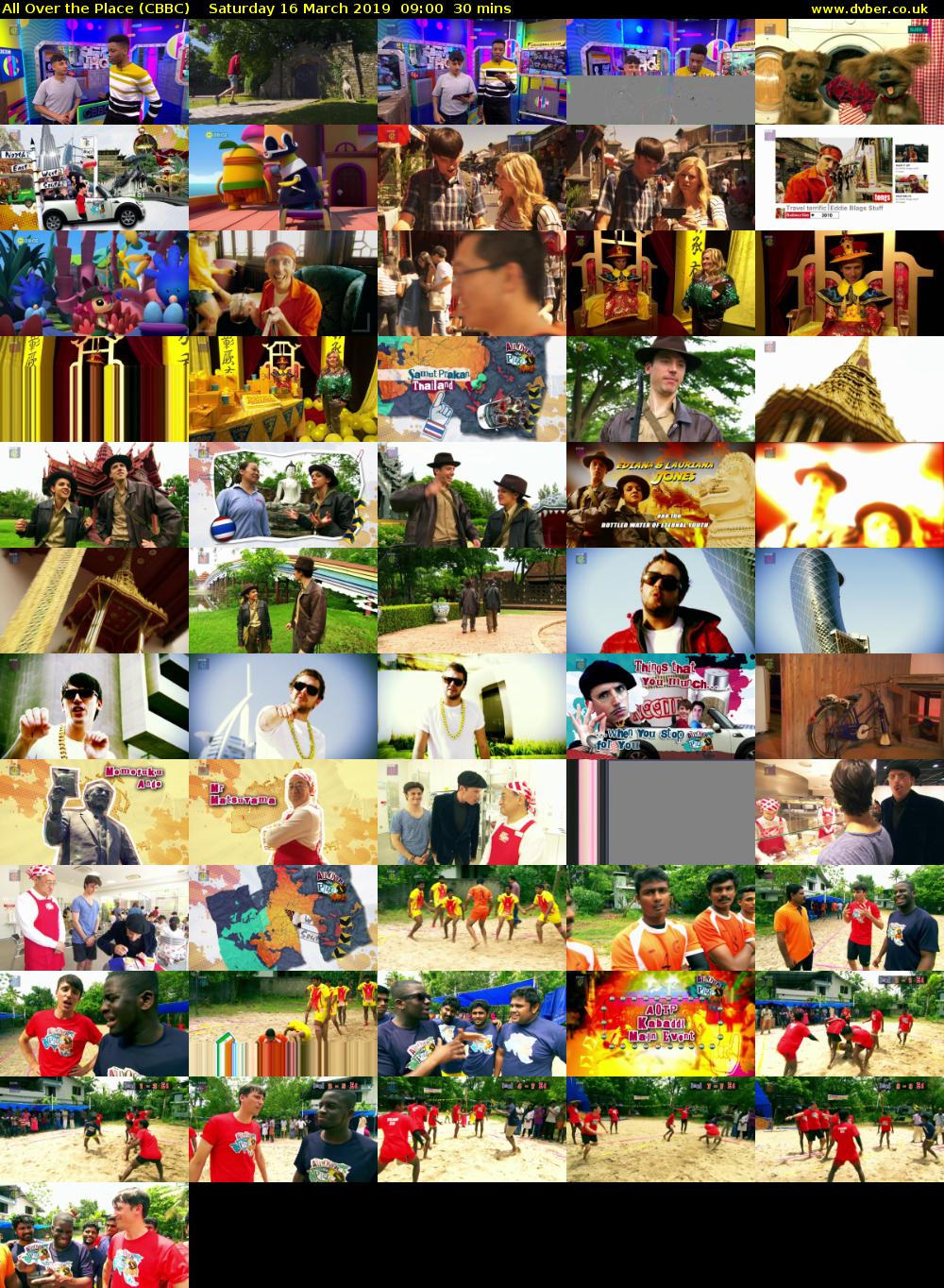 All Over the Place (CBBC) Saturday 16 March 2019 09:00 - 09:30