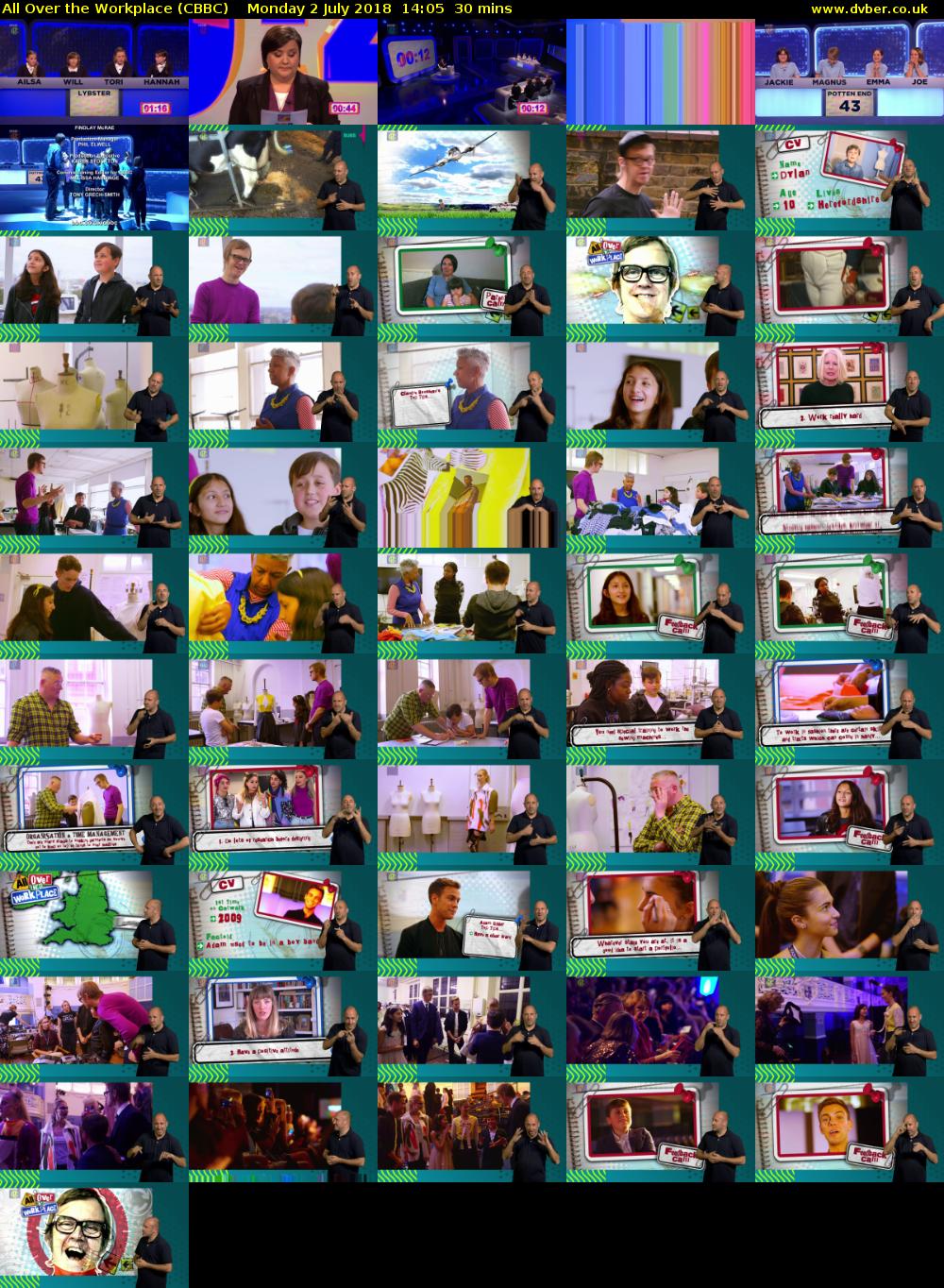 All Over the Workplace (CBBC) Monday 2 July 2018 14:05 - 14:35