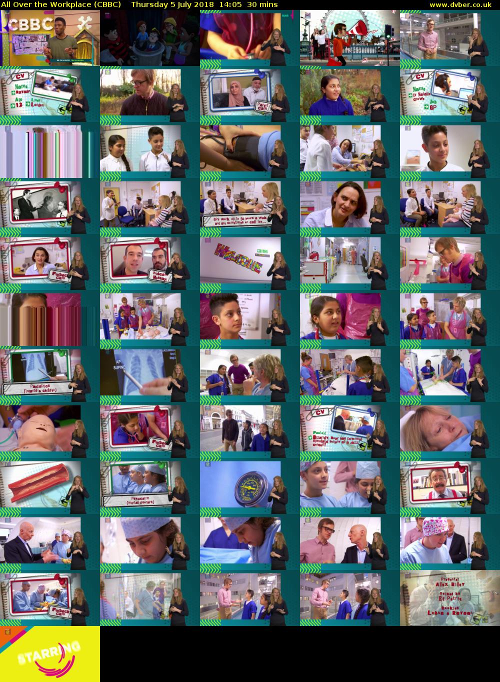 All Over the Workplace (CBBC) Thursday 5 July 2018 14:05 - 14:35