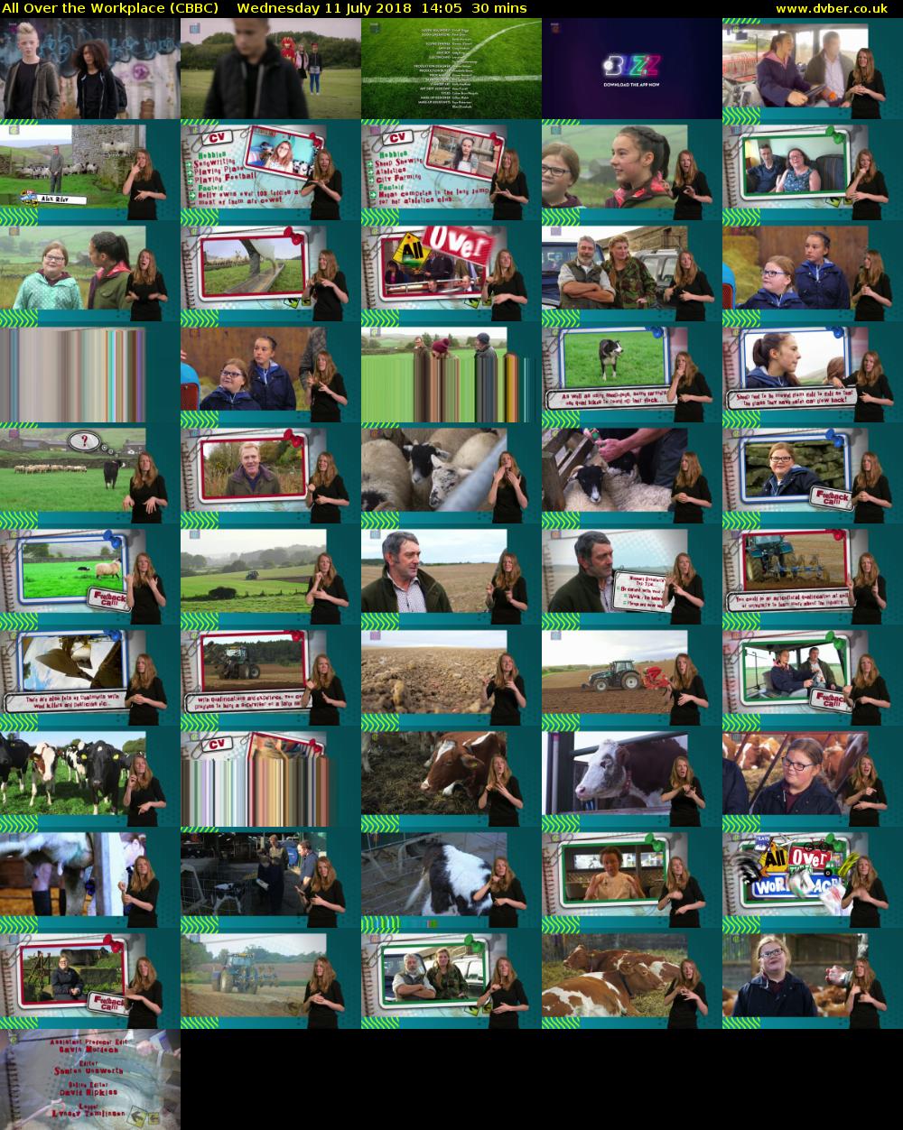 All Over the Workplace (CBBC) Wednesday 11 July 2018 14:05 - 14:35